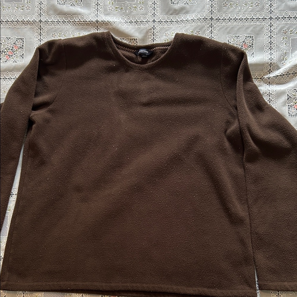 Lands' End Chocolate Knit Top
